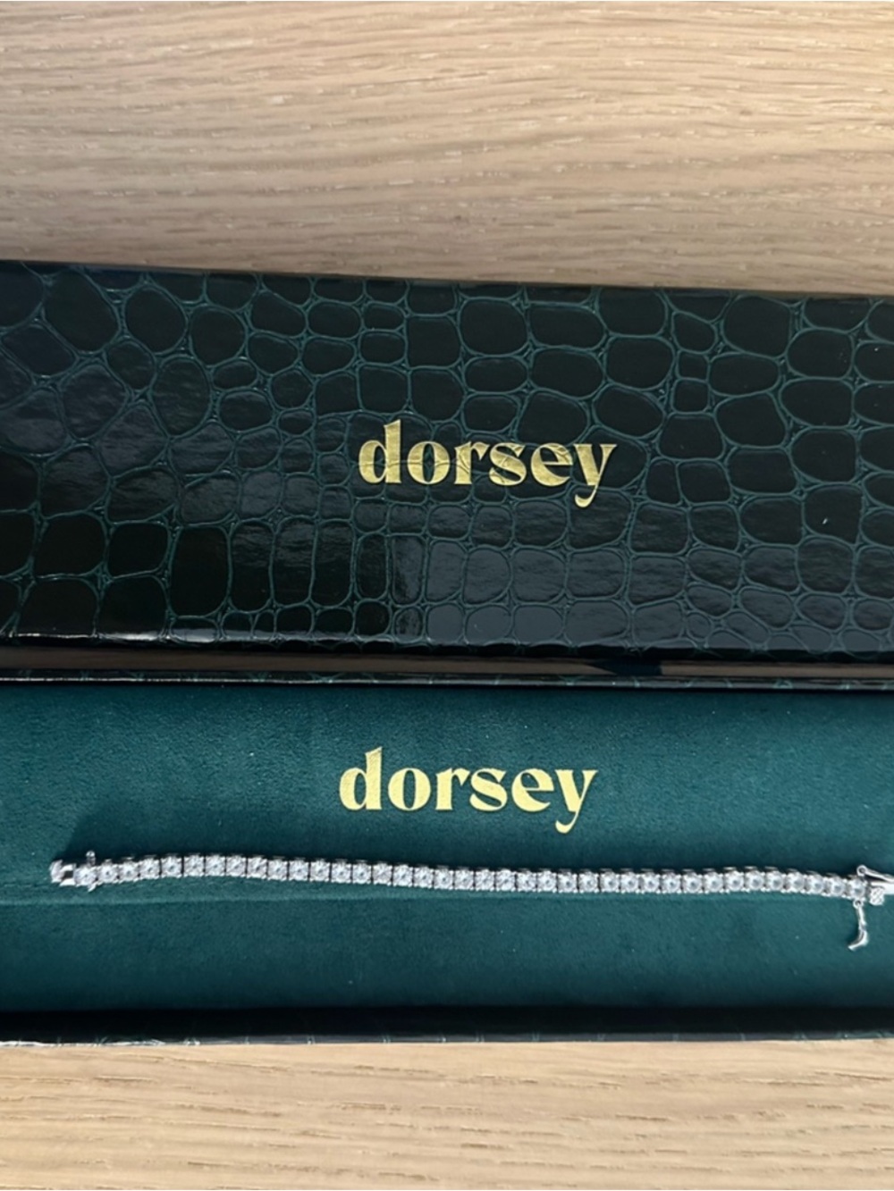 Dorsey KATE 3.75MM ROUND CUT, LAB WHITE SAPPHIRE SILVER RIVIÈRE BRACELET